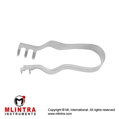 Finsen Wound Spreader 3 x 4 Sharp Prongs Stainless Steel, 7 cm - 2 3/4"